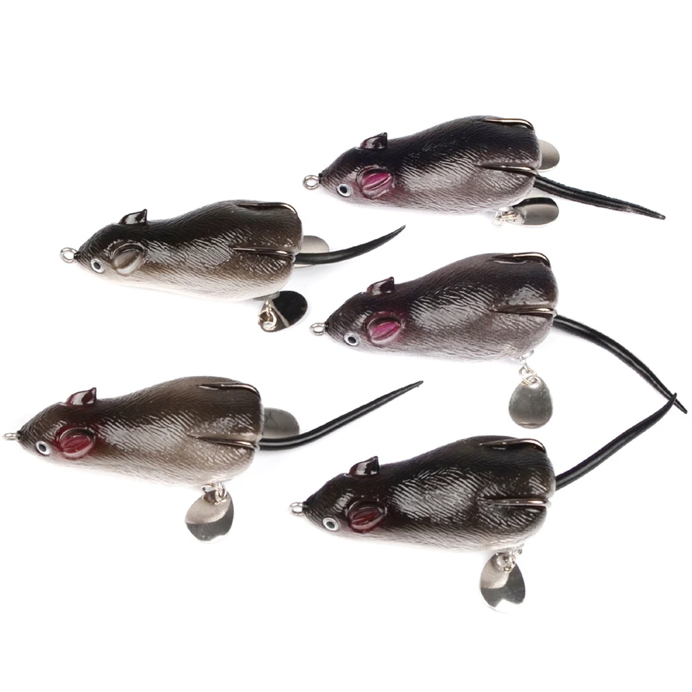 3D Mouse Fishing Lure Kit Fishing Frog Bass Pike Snakehead Topwater Fishing Frog Lure Bait 17.43G / 7Cm