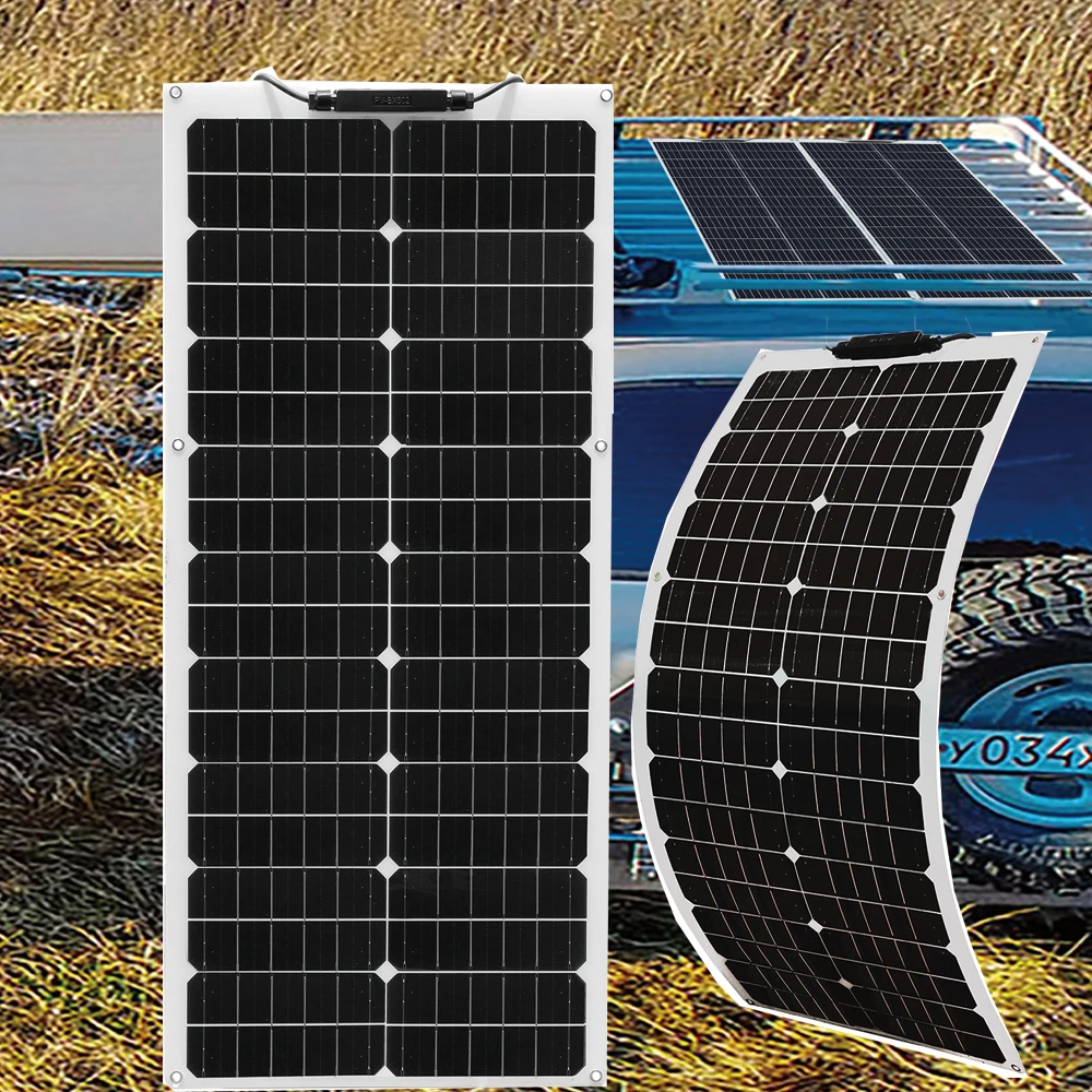 Boguang Solar Panel 200W 150W 50W 100W Pannello Solare Flessibile 1-4 Pz 50W 12V 24V Caricabatteria Cella Solare Power Bank Per Auto Yacht Rv Batterie