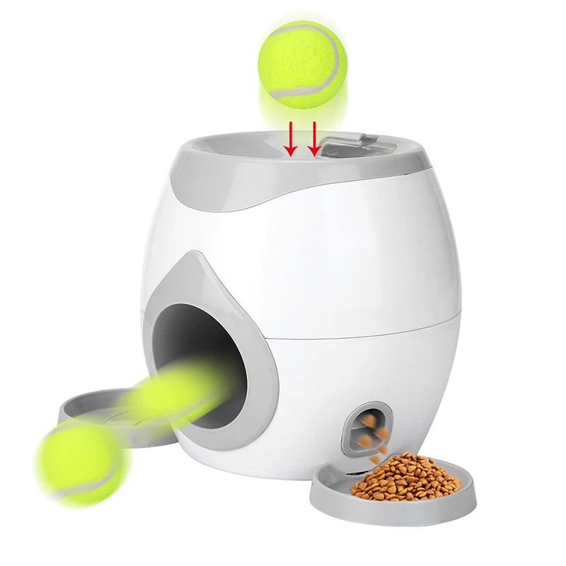 Dog Tennis Fidget Food Reward Machine Con Pet Ball Thrower Slow Toys Tra Feeder Smart Toy Interactive Adatto Per Gatti Cani