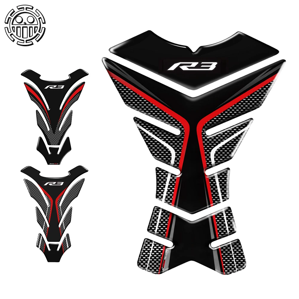 Yzf R3 Moto Sticker Tank Pad Protector Decalcomanie Adesivi Custodia Per Yamaha R3 Yzf-R3 Vs Tankpad