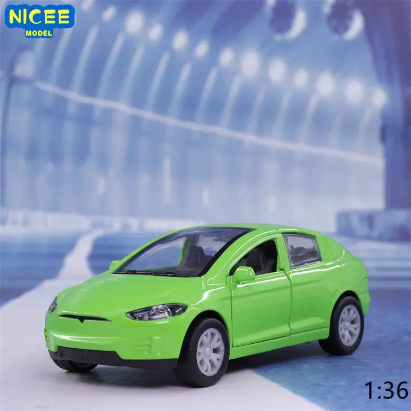 1:36 Tesla Model 3 High Simulation Diecast Metal Alloy Model Car Pull Back Collection Kids Toy Gifts L1