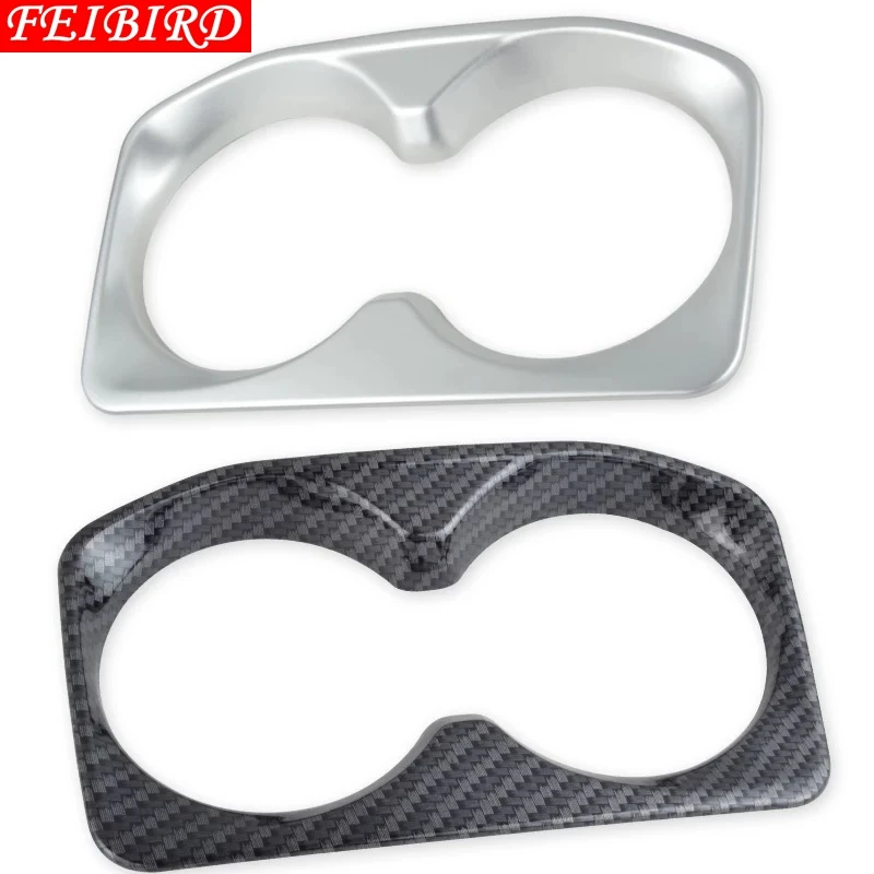 Supporto Di Tazza Di Acqua Telaio Pannello Molding Kit Di Copertura Trim Opaco In Fibra Di Carbonio Per Peugeot 5008 5008Gt 2017 2018