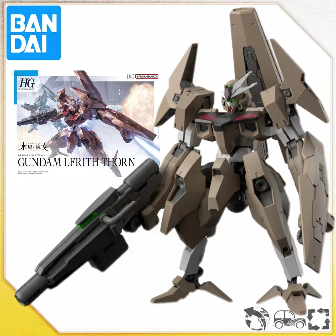 Bandai Hg 1/144 Strega Da Mercury Mobile Suit Gundam Gundam Lfrith Thorn Assembly Model Action Toy Figures Regalo Anime