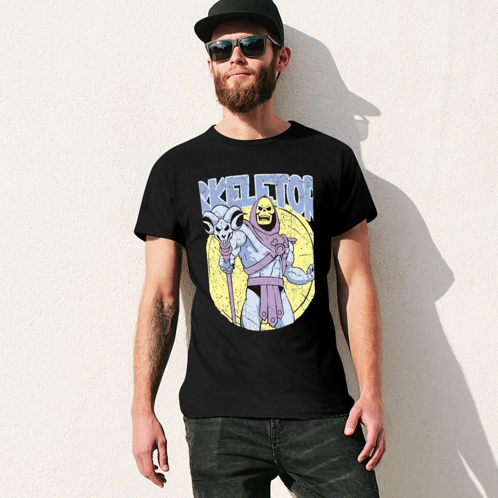 Skeletor Masters Of The Meownifverse 22 T-Shirt Graphic Modern Humor Graphic T-Shirt Home High Grade Eur Size