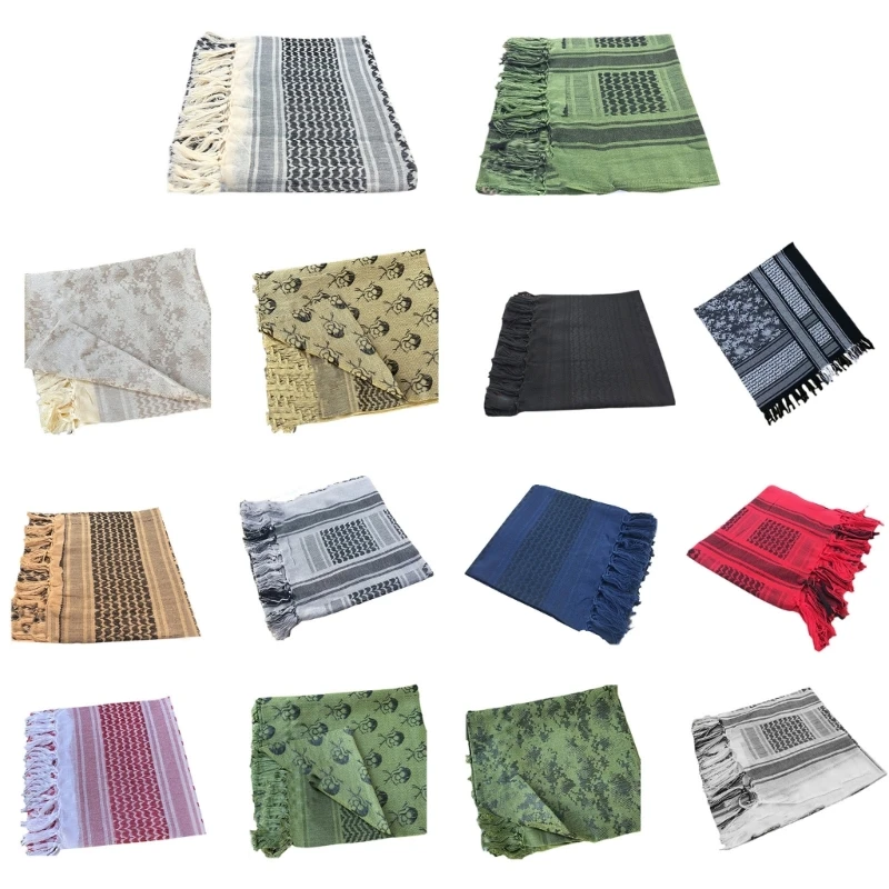 Militare Shemagh Tactical Desert Scarf Men Turban Head Wrap Arab Keffiyeh Scarf Dropship