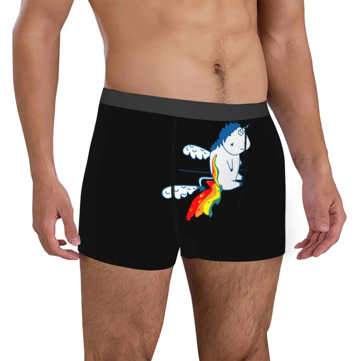 Undergarment Divertidos De Unicornio Arcoiris Unicornio Arcoiris Slip Boxer Da Uomo Sexy Graphic Funny Geek Winter Wearable