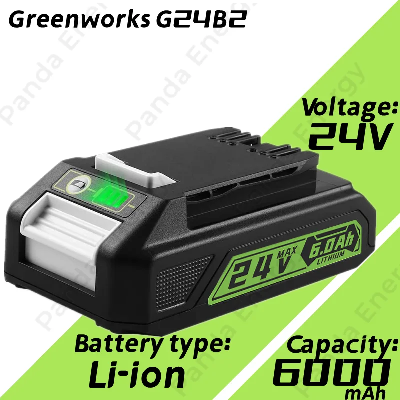 Sostituzione Greenworks 24V 6.0Ah Batteria Bag708,29842 Batteria Al Litio Compatibile Con 20352 22232 24V Greenworks Battery Tools
