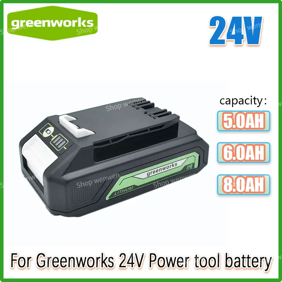 Greenworks Il Prodotto Originale È 100% Nuovissima Batteria Agli Ioni Di Litio Greenworks 24V 5.0Ah/6.0Ah/8.0Ah (Batteria Greenworks)