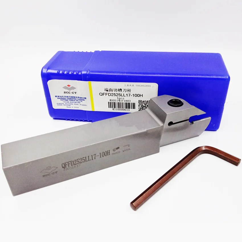 Qffd2525Rr10-100H/Qffd2525Rr17-100H/Qffd2525Ll17-100H Zcc.Ct End Face Cut Off Scanalatura Utensili Per Tornitura Per Ztfd0303 1 Pz/Scatola