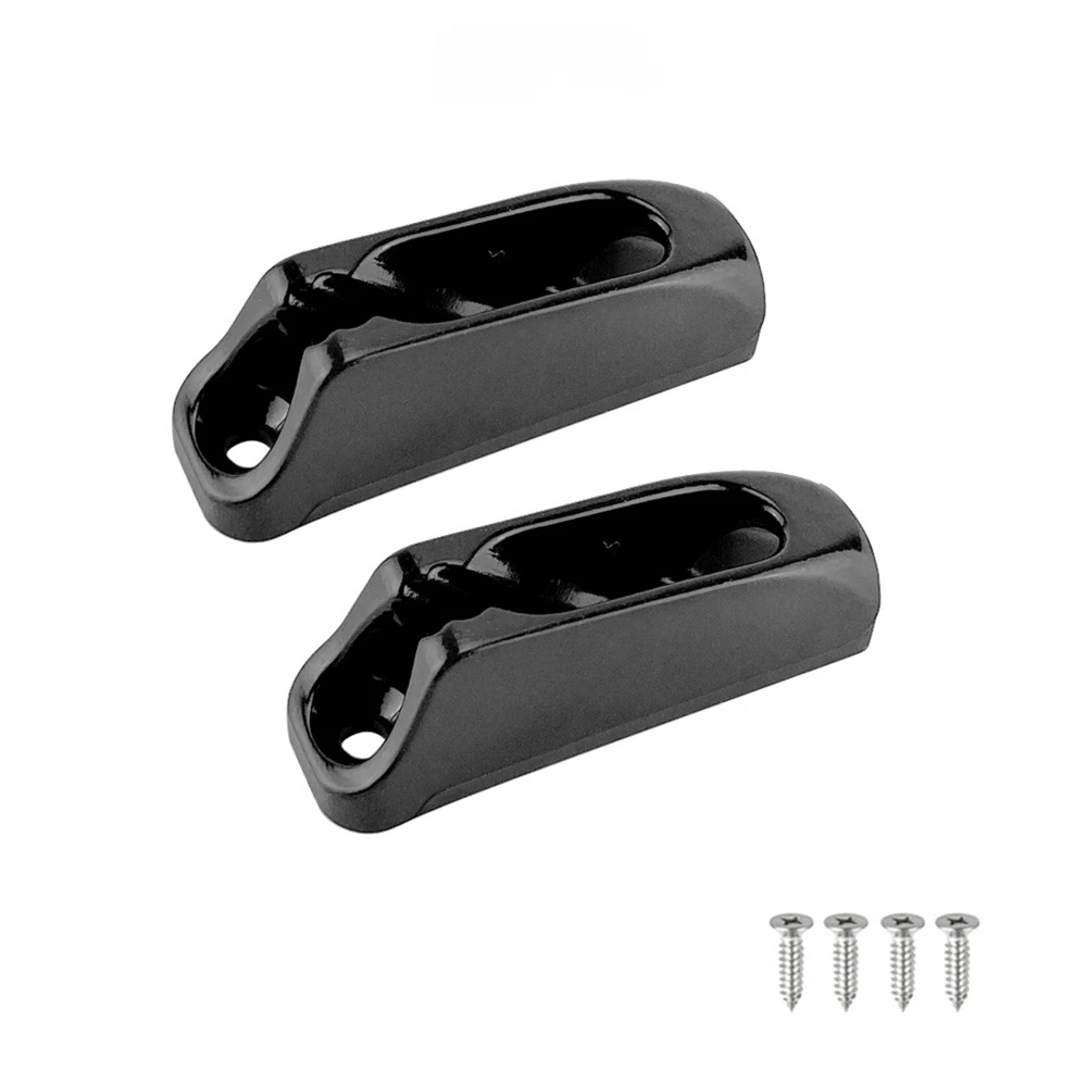 2Pcs Yacht Boats Jam Cleat Self-Lock Rope Nylon Nero Clam Cleat Cord Tenditore Runner Canoa Kayak Surf Marine Hardware