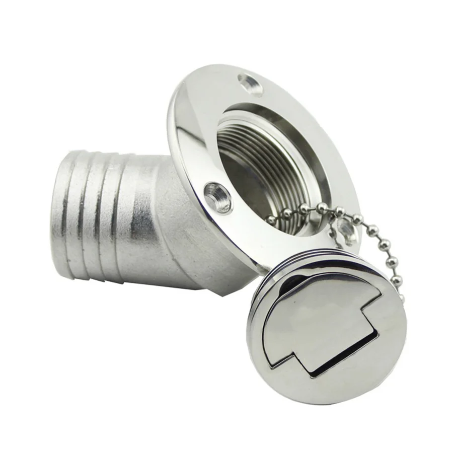 1Pc 45 Gradi Deck Filler Cap Gas Diesel Fuel Acque Reflue 38Mm 50Mm Marine Boat Yacht Hardware Deck Filler Acciaio Inossidabile 316