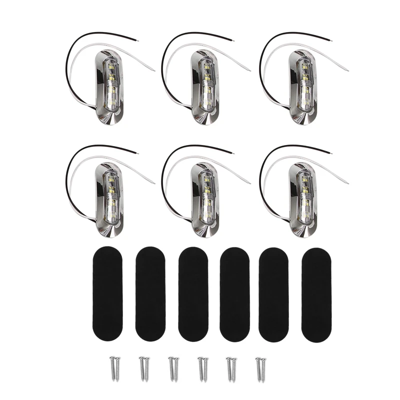 Marine Boat Light Cockpit Decoration Light Boat Navigation Light Per Barca Yacht Fishing Pontoon Kayak 12V 24V 6Pcs