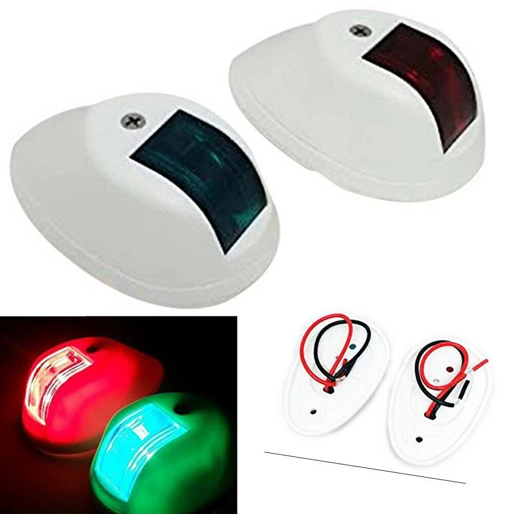 Isure Marine Led Navigation Side Bow Lights Plastic House Boat Yacht Red & Green