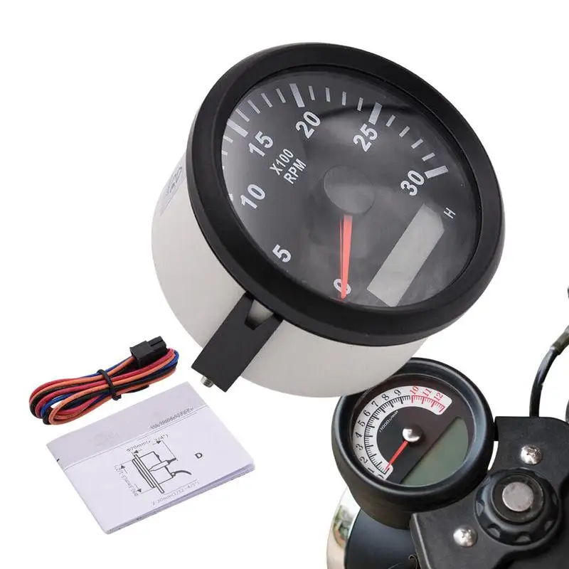Contagiri Marino Rpm Gauge Barca Fuoribordo Impermeabile 85Mm 0-3000 Rpm Gauge Marine Boat Yacht Car Contagiri Rpm Gauge Per Auto