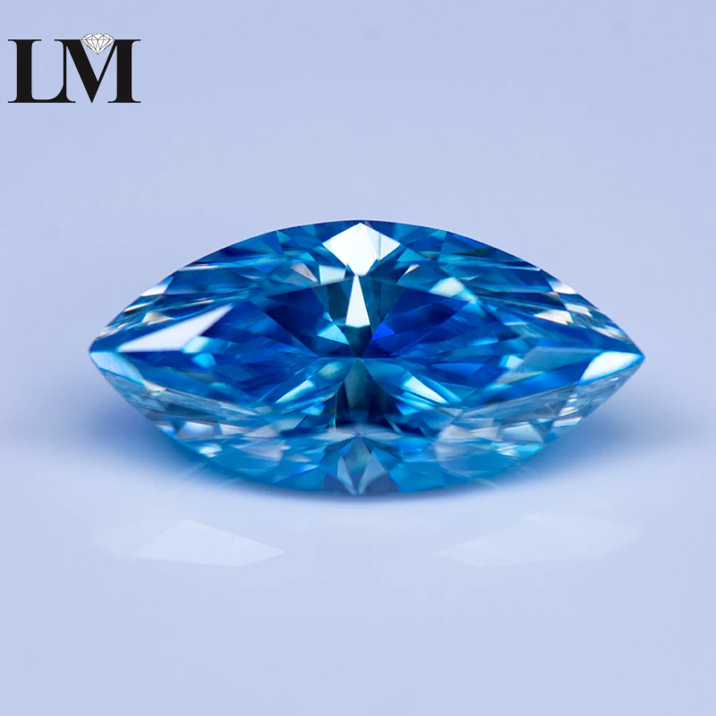 Moissanite Gemma Acquamarina Colore Marquise Cut Lab Grown Diamond Per Charms Donna Advanced Jewelry Rings Orecchini Making