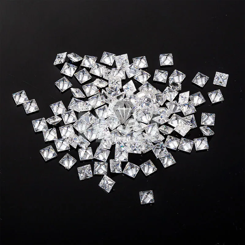 Hmj Loose Moissanite Diamond Stone Princess Cut D Color Vvs Chiarezza Per Anelli Collana Creazione Di Gioielli Con Certificato Gra