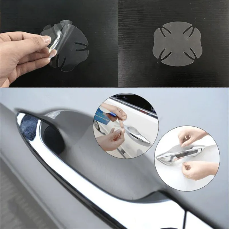 4Pcs Car Door Handle Bowl Protector Sticker Per Land Rover Range Rover Velar Evoque Freelander Discovery Vision Defender