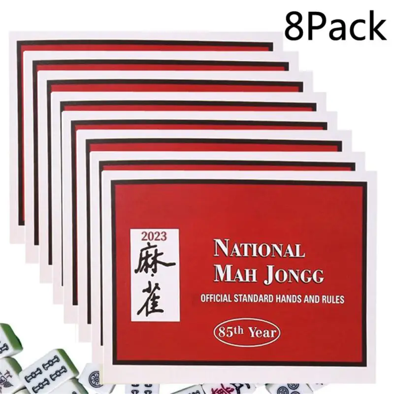 4/8Pcs 2023 Mahjong Card National Mah Jong Card Mahjongg League Card Large Print Carte Mahjong Mani E Regole Mah Jongg Card