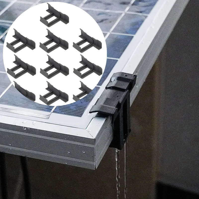 10Pcs/Set Pv Panel Water Drained Away Clips Auto Remove Stagnant Water Dust For Solar Panel Frame Thickness 30/35/40Mm