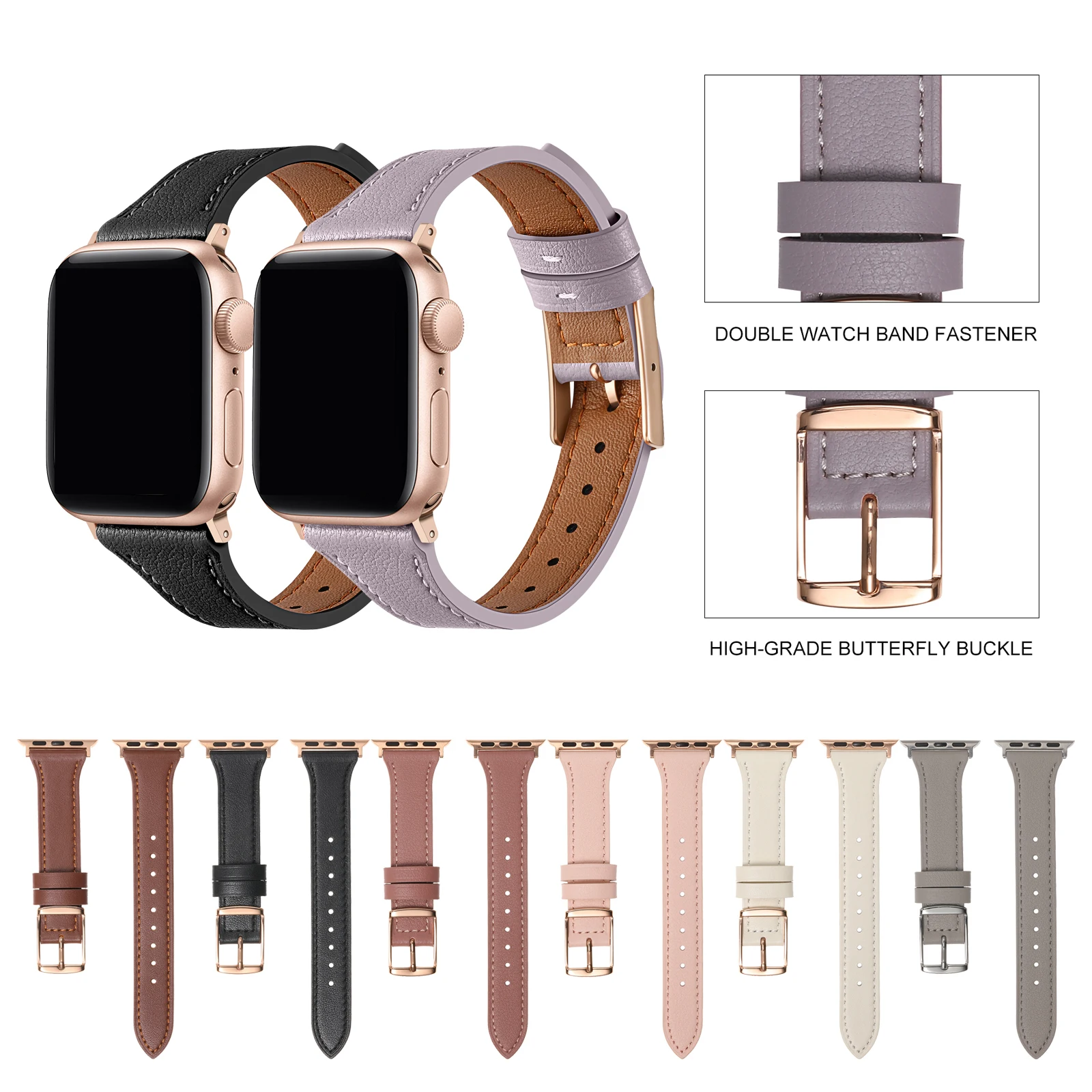 Small Waist Strap For Apple Watch 8 45Mm 41Mm Leather Strap Iwatch7 6 5 Se 4 3 44Mm42Mm38Mm40Mm41Mm Watch Replacement Strap