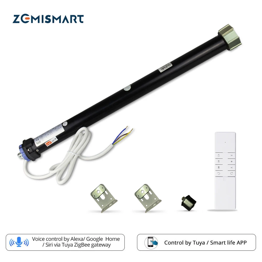 Zemismart Zigbee Smart Roller Shade Motore Cieco Per Tubo Ottagonale 40Mm Alexa Google Home Voice Tuya Smart Life App Control