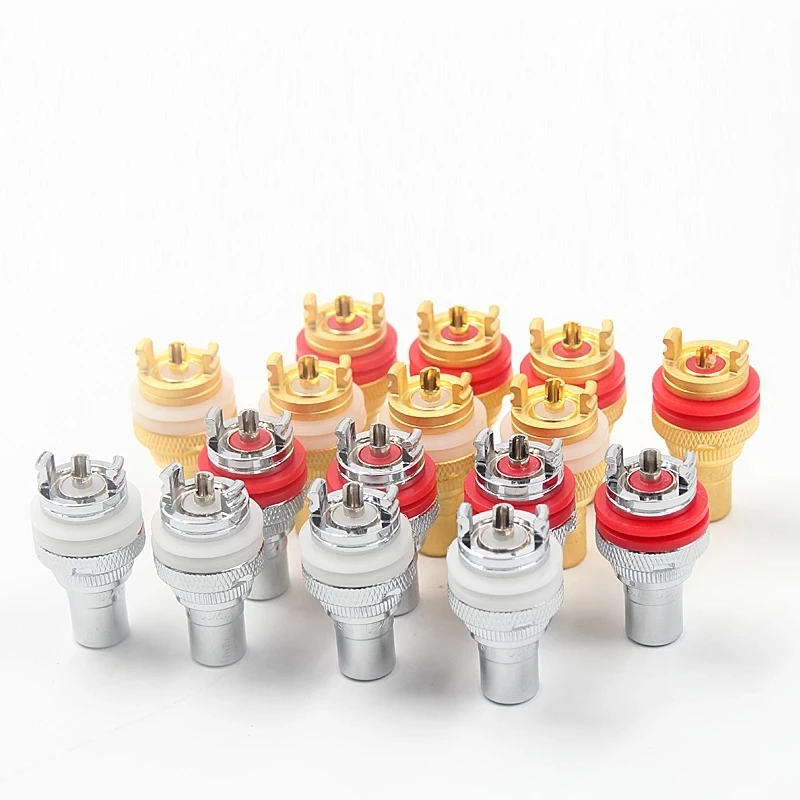 8Pcs Cmc Rame Rca Femmina Terminale Presa Jack Connettore Av Audio Video Di Alta Qualità
