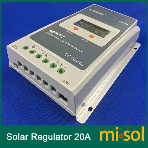 Tracer Regolatore Di Carica Mppt Solare Regolatore Di 20A, 12/24 V, Regolatore Di Carica Solare 20A, Nuovo