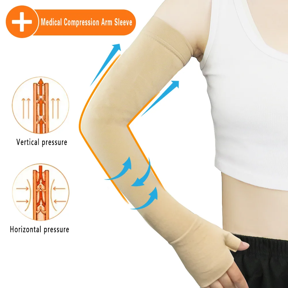 1 Pz Medical Compression Arm Sleeve Elastico Traspirante Outdoor Protezione Uv Unisex Sport Pallavolo Basket Palm Arm Sleeve