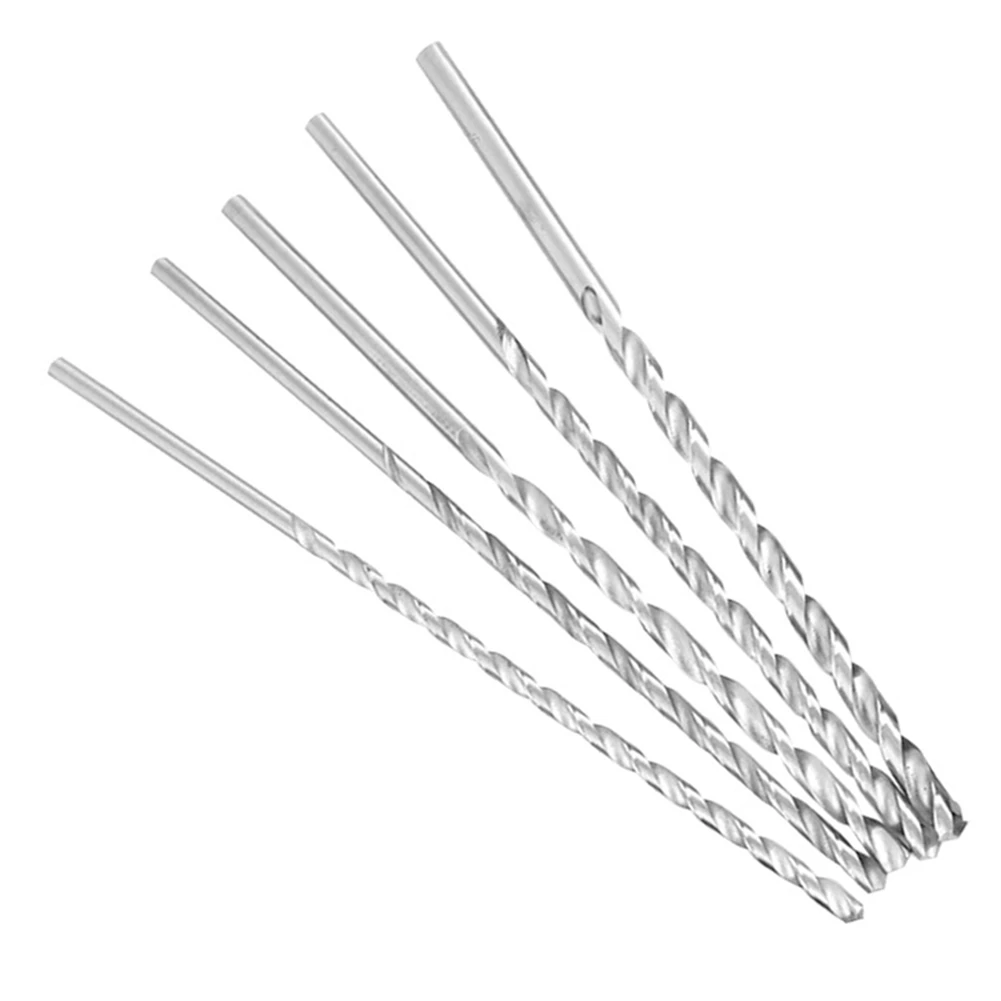 5Pcs Extra Long 150Mm Hss Twist Drill 2Mm 3Mm 3.5Mm 4Mm 5Mm Straigth Shank Coclea Wood Metal Drilling Tools Punta Da Trapano