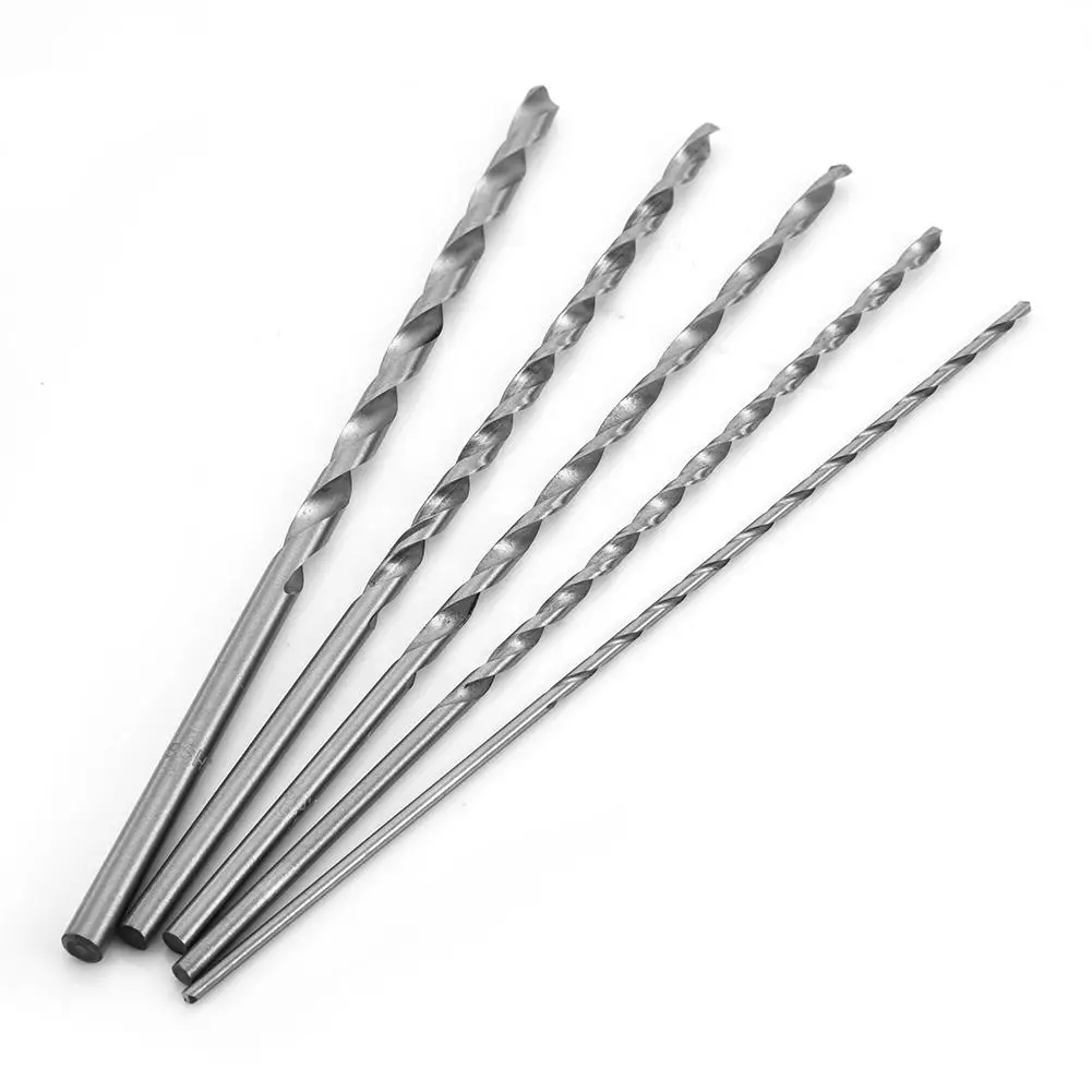 5 Pz Extra Lungo 150Mm Hss Twist Drill 2Mm 3Mm 3.5Mm 4Mm 5Mm Straigth Shank Coclea Wood Metal Drilling Tool