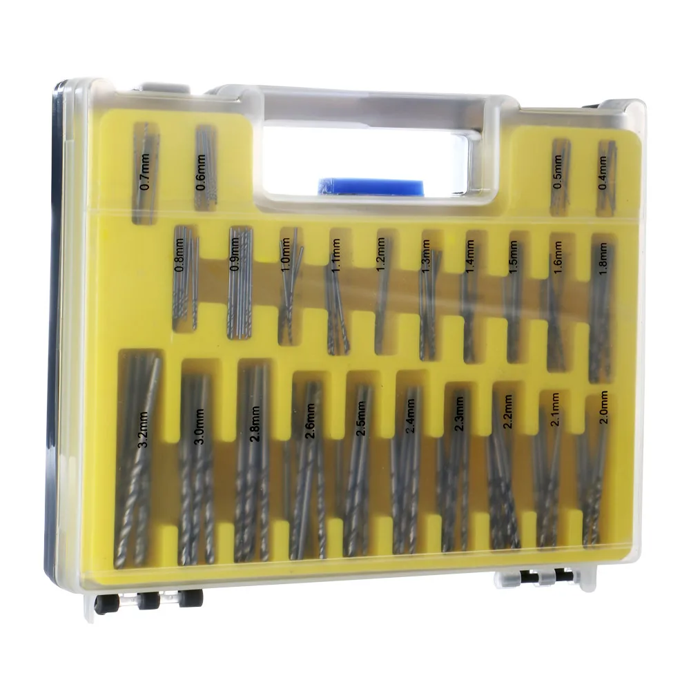 150Pcs Hss Mini Micro Twist Drill Bit Set Precision Home Building Kit Di Utensili Elettrici Fai Da Te 0.4-3.2Mm Set Di Punte Elicoidali Con Custodia