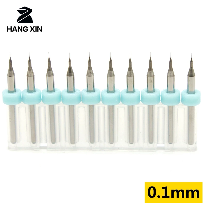 Pcb Drill Set 0.1Mm 0.15Mm Carburo Di Tungsteno Router Di Cnc Del Metallo Di Perforazione Strumenti Di Legno Multifunzionale Twist Drill 10 Pz