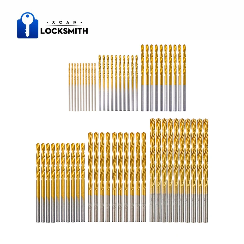 60Pcs Hss 1/1.5/2/2.5/3/3.5Mm Twist Drill Bit Set Titanium Coated Mini Drill Bit For Wood Plastic Soft Metal Gun Drill Bit