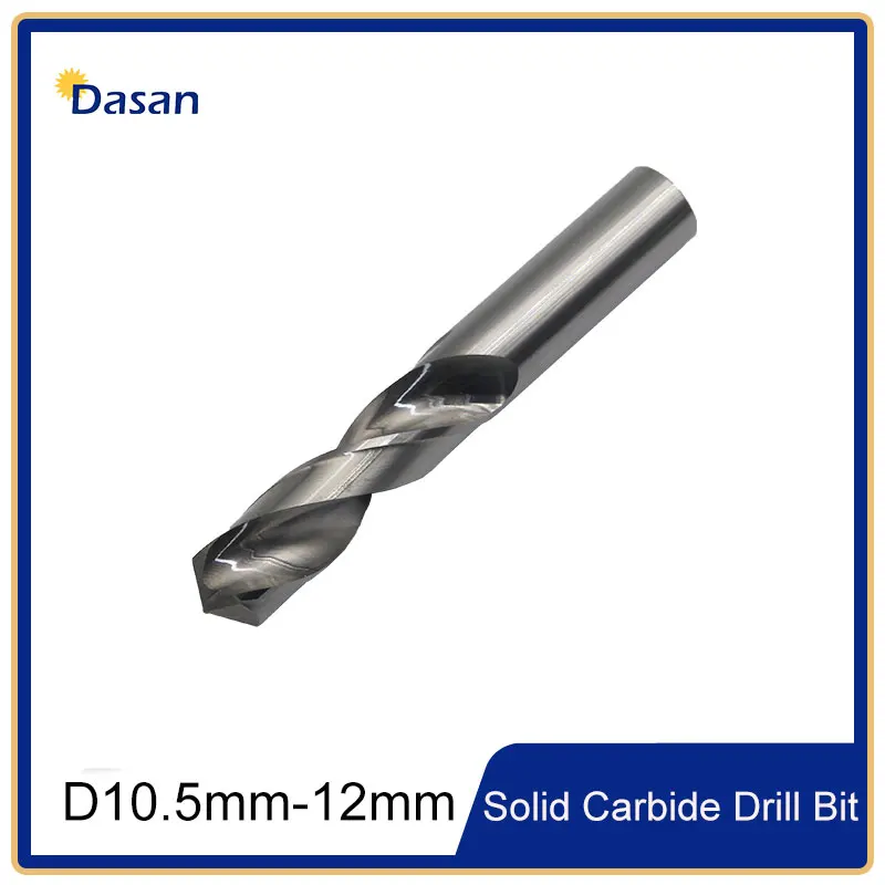 1 Pz Solid Carburo Punta Elicoidale Ø 10Mm 10.5Mm 11Mm 11.5Mm 12Mmm Codolo Foratura Dei Metalli Per Cnc Tornio Lavorazione Dei Metalli Strumento