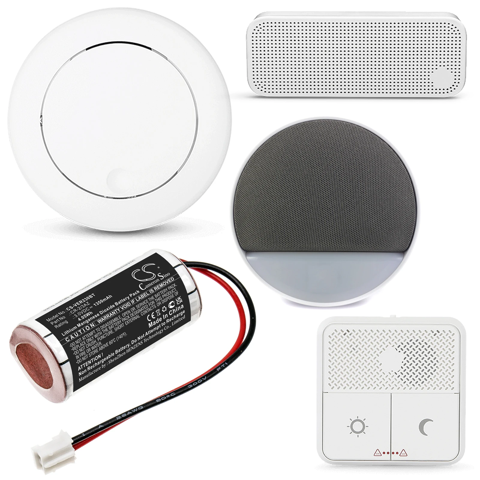 1350Mah Verisure Cr-2/3Az Batteria Per Fotocamera Detector Muslimah Roykvarsler Sirene Voiceq Night Contro Voice