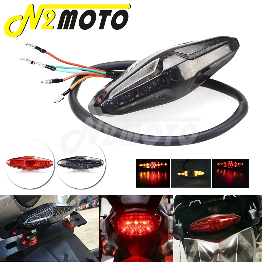 Street Bike Moto Led Stop Running Freno Fanale Posteriore Per Kawasaki Yamaha Suzuki Ducati Ducati Honda Scooter Cruiser Atv