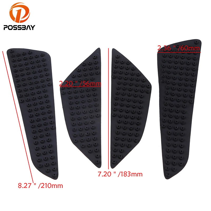 Posbay Moto Traction Pad Side Gas Knee Grip Protector Universale Per Honda Ducati Suzuki Scooter Antiscivolo Adesivi Carburante