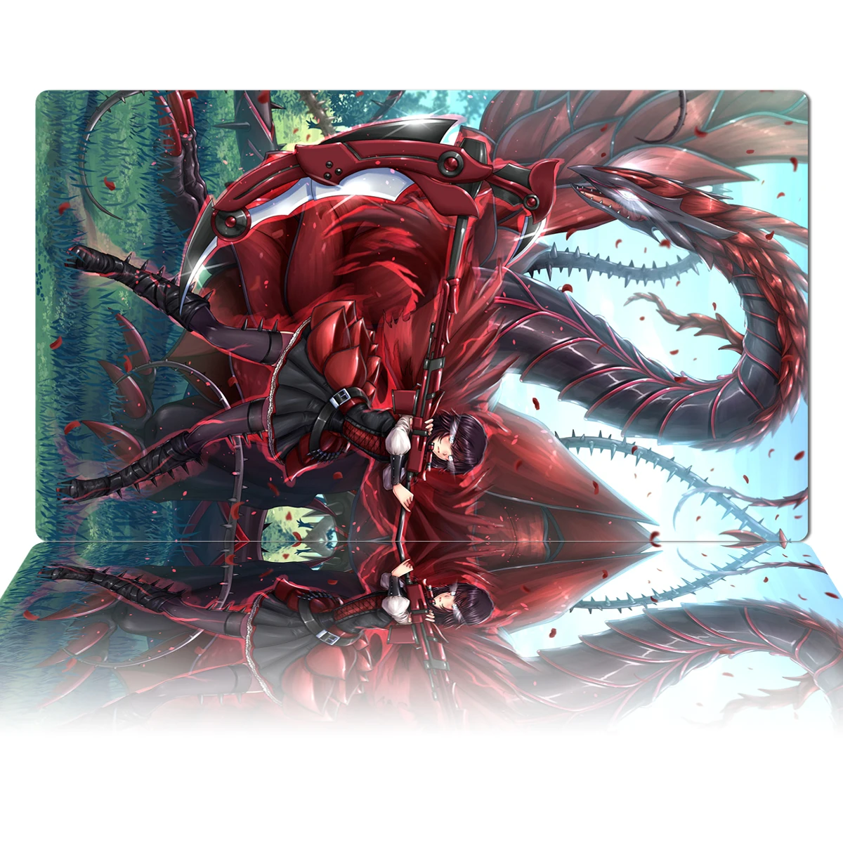 Yugioh Black Rose Dragon Mat Tcg Ocg Gioco Da Tavolo Trading Card Game Mat Anime Mouse Pad Rubber Duel Desk Mat Zone Free Bag 60X35Cm