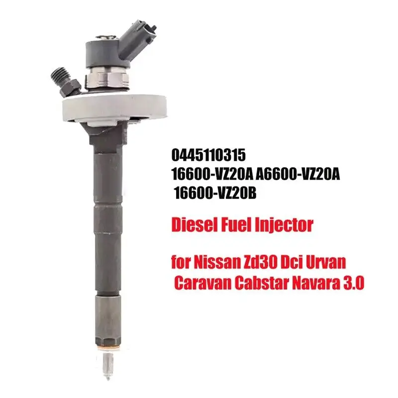 0445110315 Iniettore Di Carburante Common Rail Per Motore Nissan Zd30 Urvan Cabstar 3.0