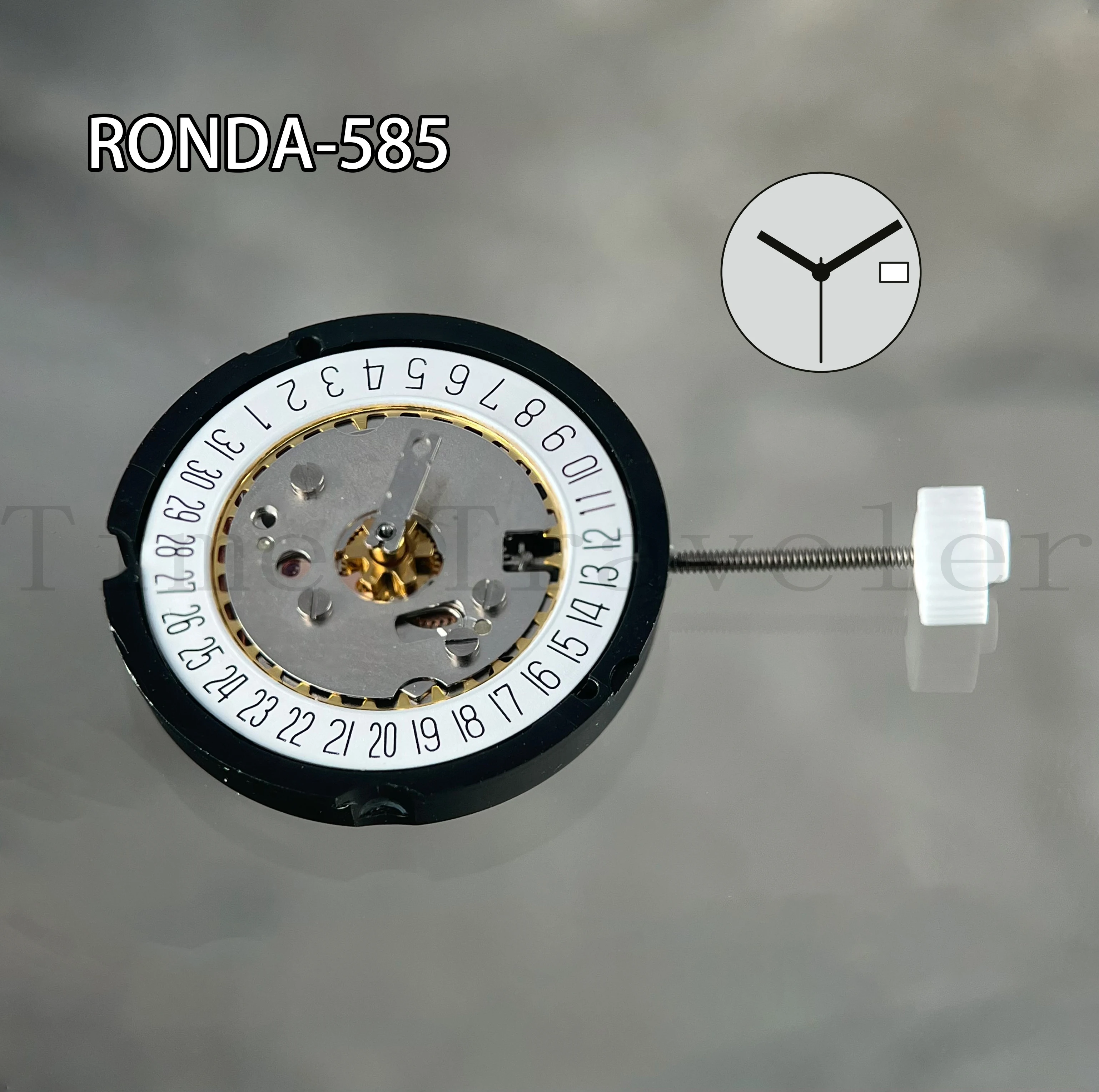 585 Movimento Ronda 585 Movimento Powertech Ronda-585-6 Dimensioni: 8 3/4 '''', 19.40Mm,3 Lancette Data Displayedat 6 In Punto