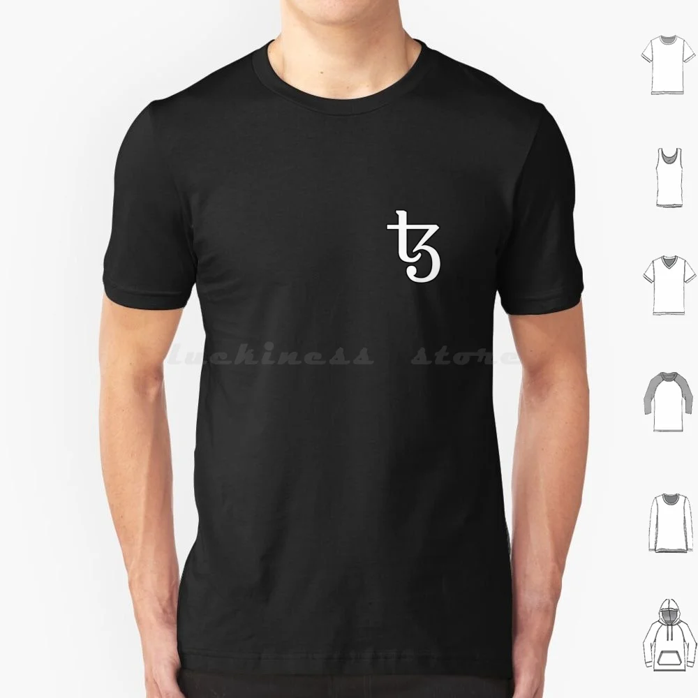 Tezos T Shirt Big Size 100% Cotone Bitcoin Ethereum Crypto Currency Criptovaluta Money Ico New Free Black Logo Icon Cpu Ram