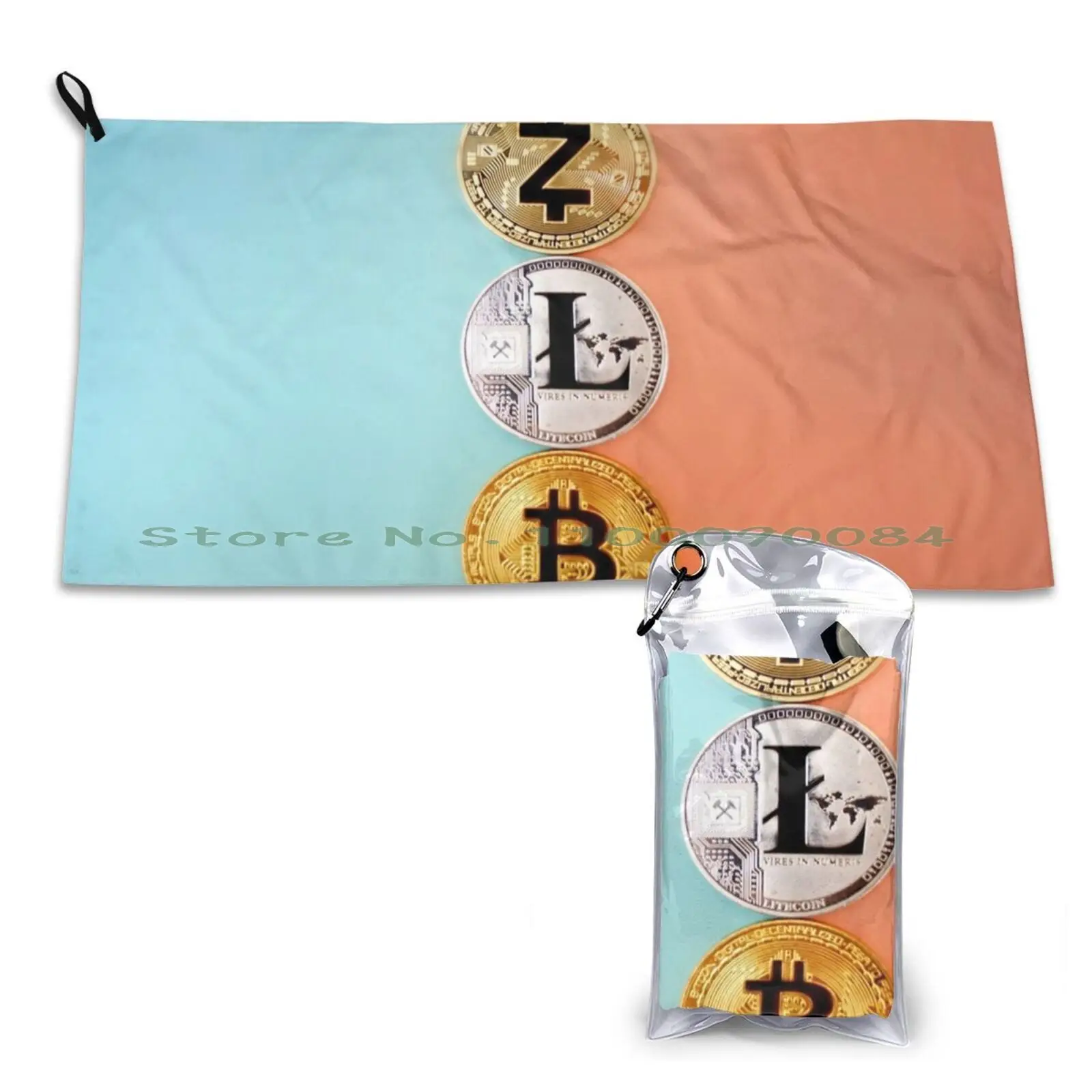 Mp3 Trio / Bitcoin Asciugamano Ad Asciugatura Rapida Palestra Sport Bagno Portatile Divertente Per 3 Nemesi Ombrello Umrella Corp Horror Zombie Video