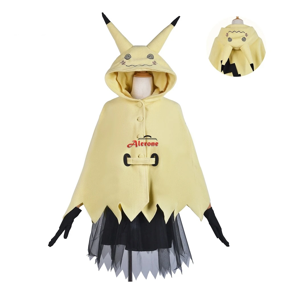 Mimikyu Cartoon Suits Costume Cosplay Pigiama Carino Donna Mantello Abiti Halloween Mimikyu Cape Abbigliamento Cosplay