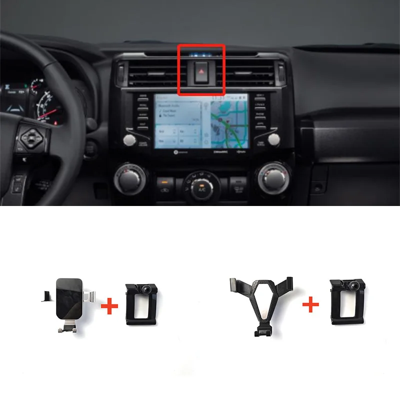 1Set Di Materiale Plastico Per Il 2019-2023 Toyota 4Runner Gravity Linkage Supporto Speciale Per Smartphone Moblie Per Auto