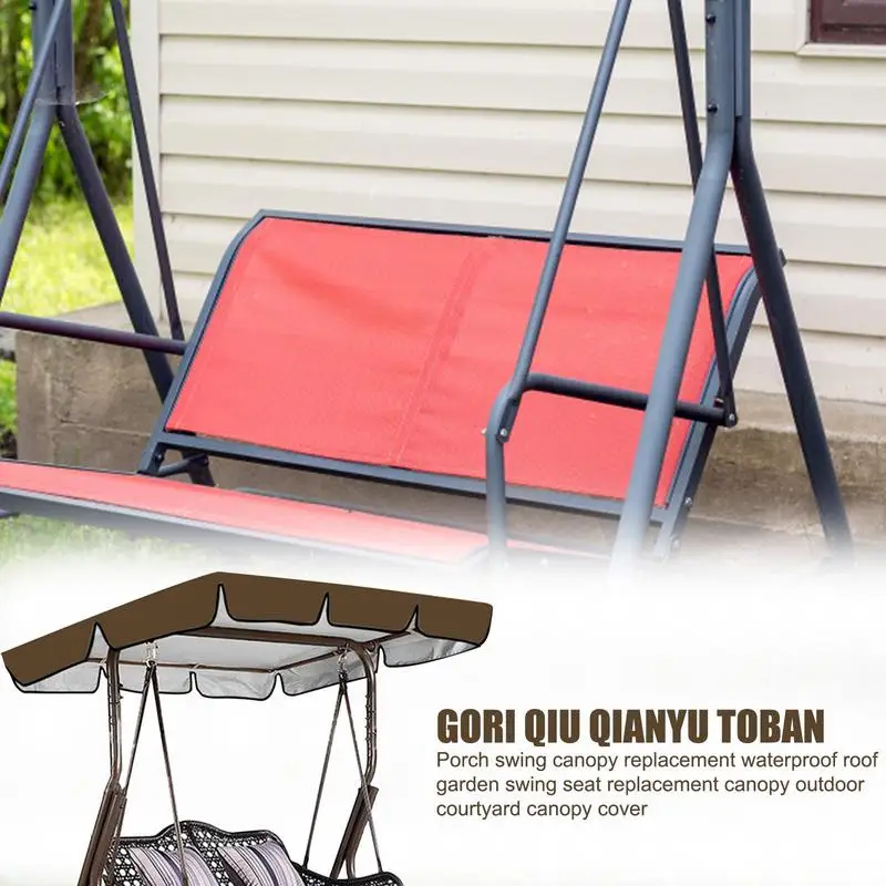 Anti-Uv Heavy Duty Garden Hammock Top Cover Outdoor Garden Swing Baldacchino Sostituzione Impermeabile Antivento Antipioggia Antistrappo