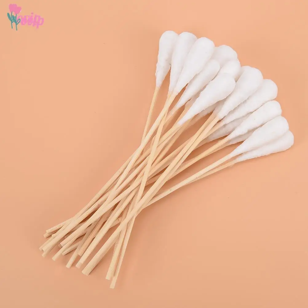 20 Pezzi Donne Bellezza Trucco Cotton Fioc Cotton Fioc Make Up Bastoncini Di Legno Naso Orecchie Pulizia Cosmetici Assistenza Sanitaria 20Cm