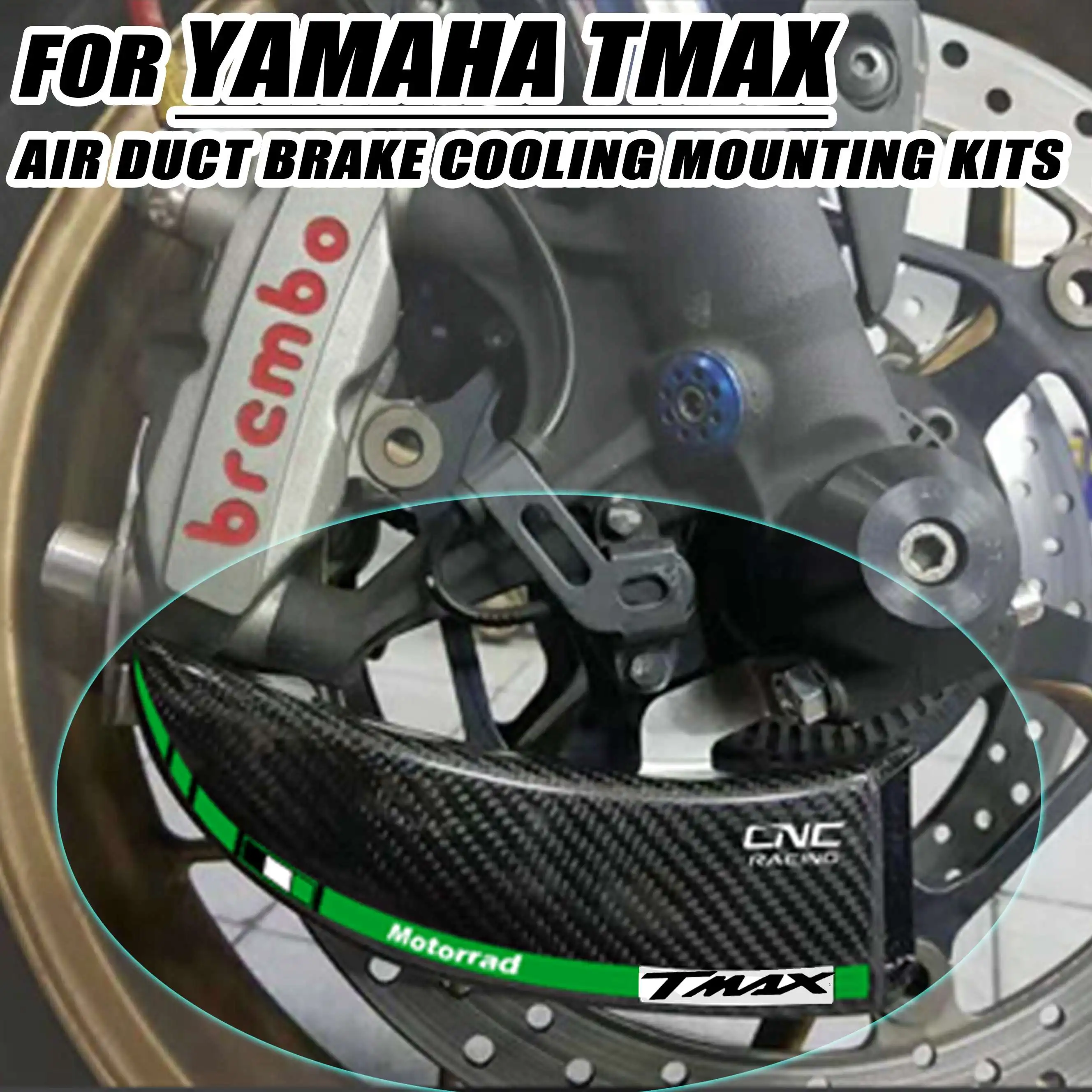 Per Yamaha T-Max 530 530 T-Maxdx 530 T-Max Sx 530 T-Max Sistema Frenante In Fibra Di Carbonio Condotti Di Raffreddamento Ad Aria Accessori Moto