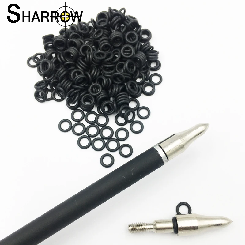 50/100 Pz Tiro Con L'Arco Caccia Gomma O Ring Guarnizione Grip Rondella Punte A Punta Di Freccia Broadhead Sostituire Gli Accessori