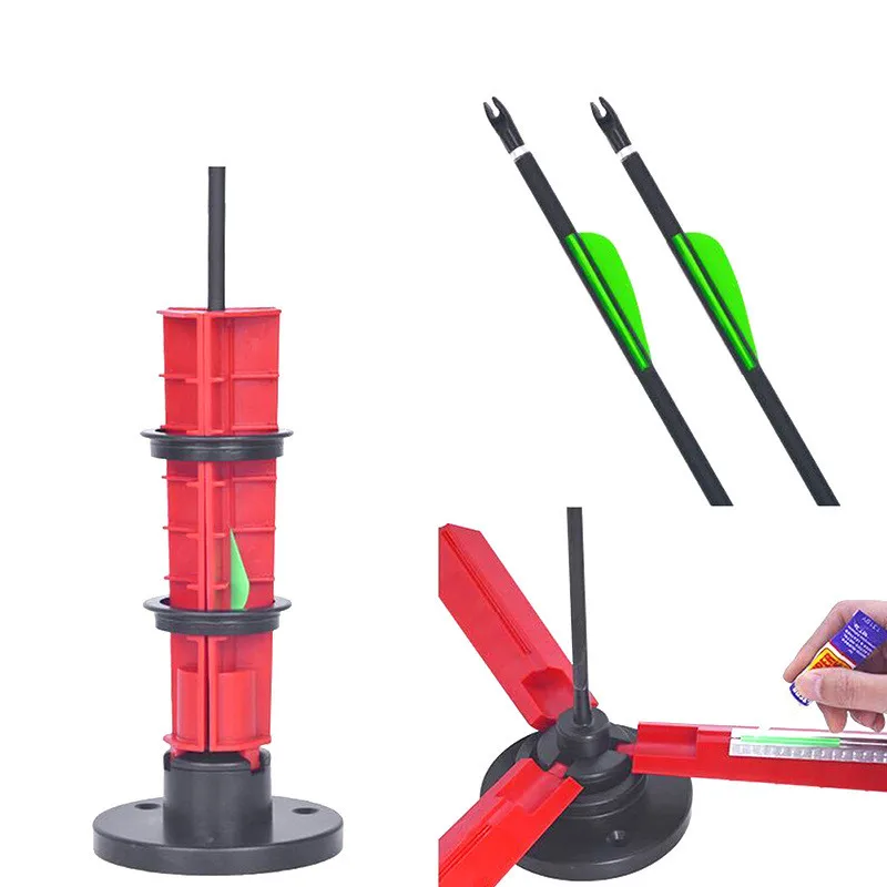 Nuova Freccia Cilindrica Fletching Jig Tiro Con L'Arco Caccia Freccia Multi-Size Strumento Di Palette Appiccicose Piuma Fai Da Te