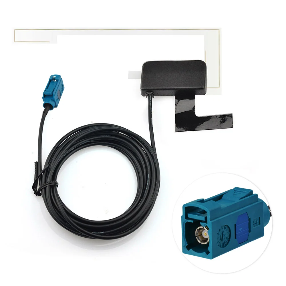 Superbat Dab/Dab + Autoradio Antenna Fakra Z Jack Connettore Di Supporto Interno In Vetro Amplificato Per Alpine Jvc Pure Highway Europa